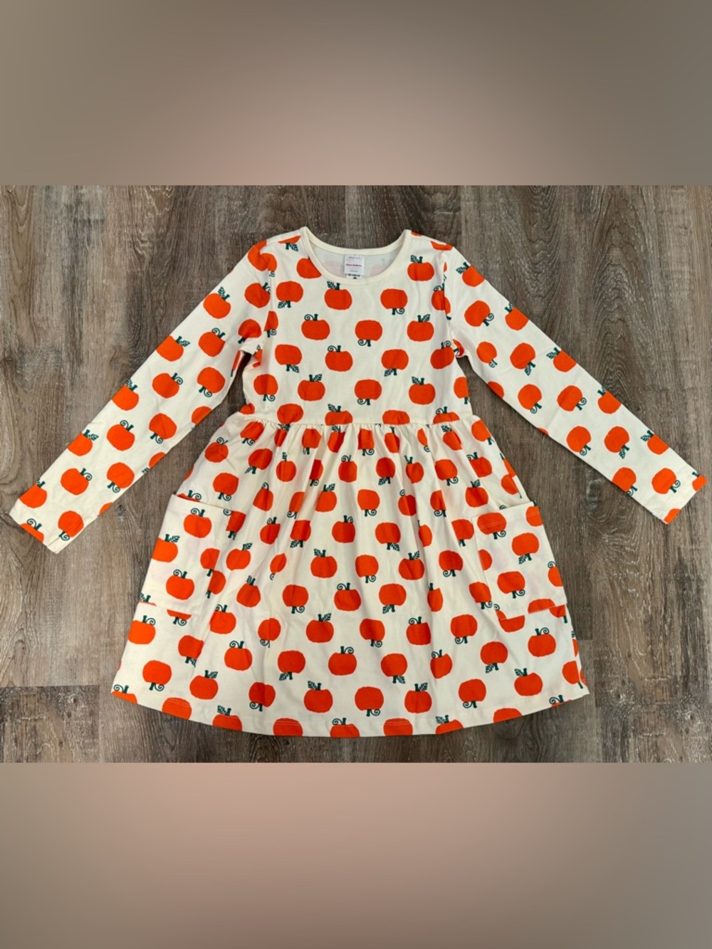 Hanna Andersson Fall pumpkin dress size 10